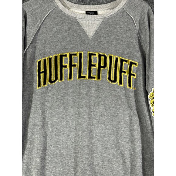 Harry Potter Hufflepuff Size Mediun Sweatshirt Grey Ore-owned - Picture 3 of 9